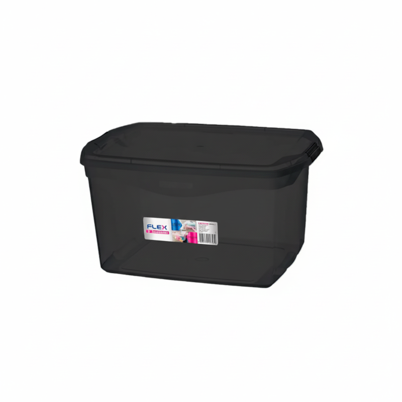 Organizador Plástico Grande 68L Preto Sanremo