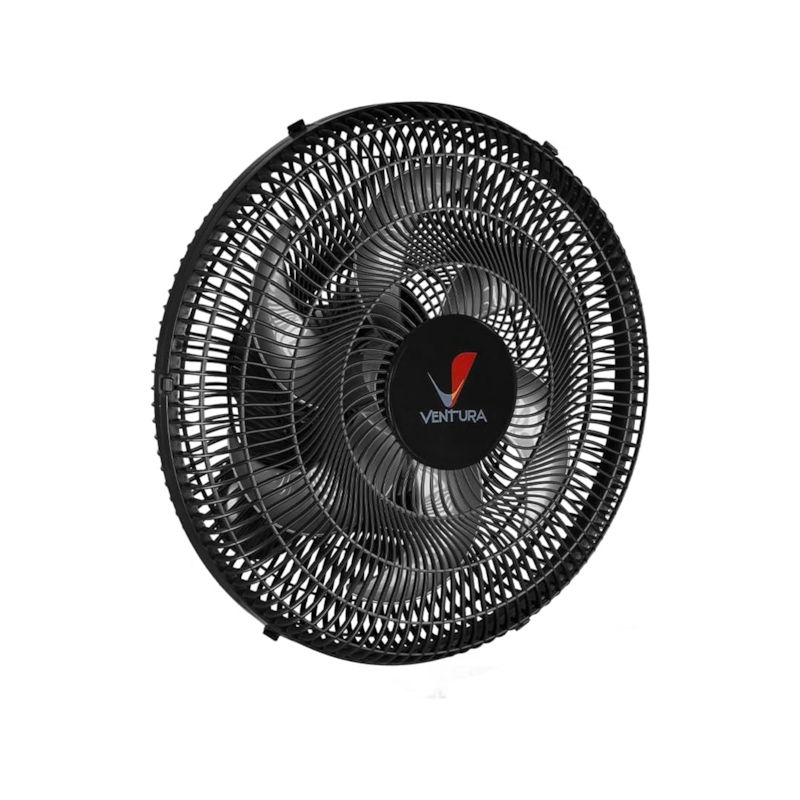 Oscilante de Parede 50cm Ventura Preto com Grade Plástica Ventidelta