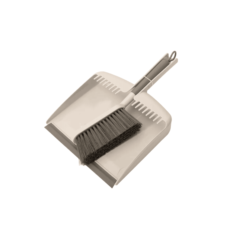 Pá e Escova de Limpeza Flow Bege Fechado Ou