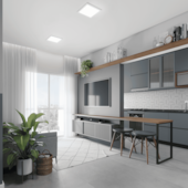 Painel LED 12W Embutir Quadrado 4000K Avant