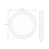 Painel LED 18W Redondo Sobrepor 4000K Lys Taschibra