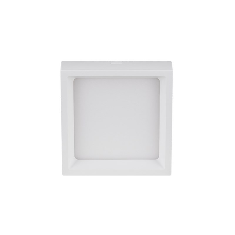 Painel LED Deep Quadrado 3000K Branco 12W Sobrepor Stella