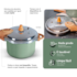 Panela de Pressão Antiaderente Cerâmica com Fundo de Indução 4,2L Verde Brinox