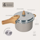 Panela de Pressão Pressure 4,2L Areia Brinox