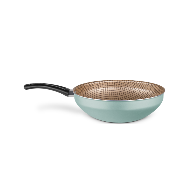 Panela Wok Flora Antiaderente Turquesa 4,3L MTA