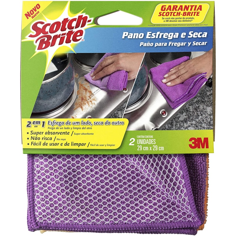 Pano Esfrega e Seca Scotch-Brite 3M