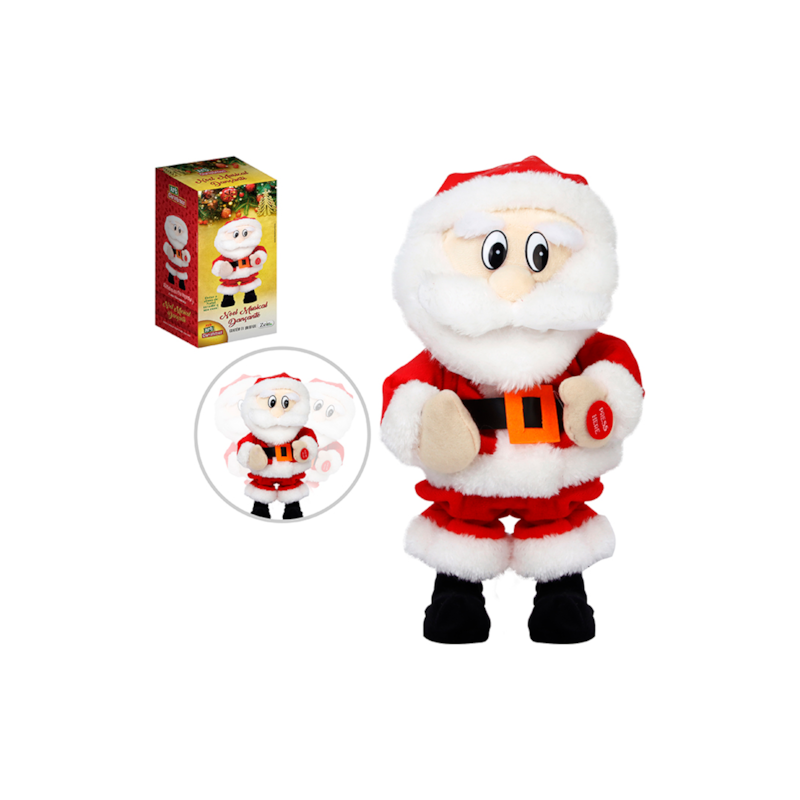 Papai Noel Musical Dançante 31cm Zein