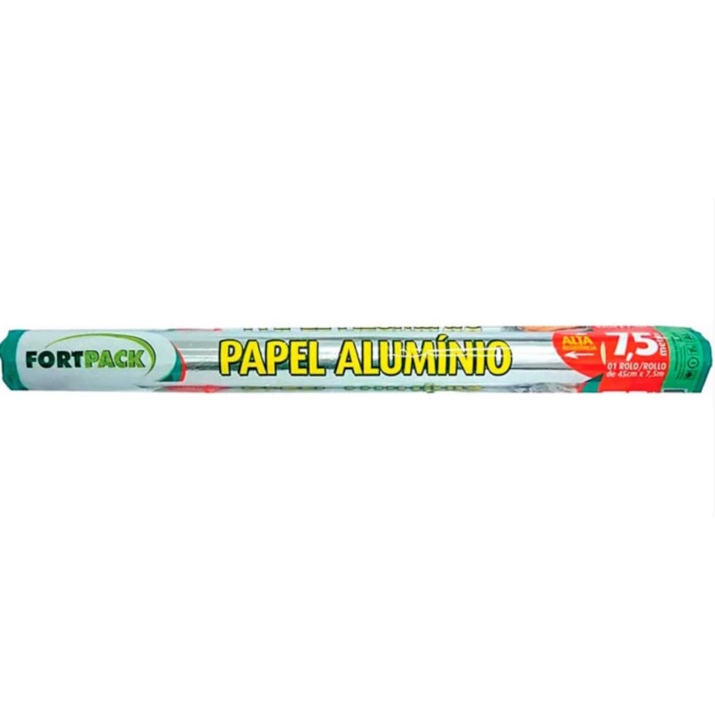 Papel Alumínio 45cm x 7,5m Fortpack