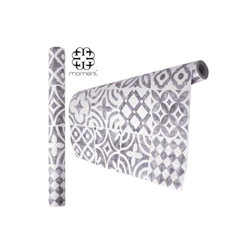 Papel de Parede Azulejo Cinza PVC 500x45 Moment 