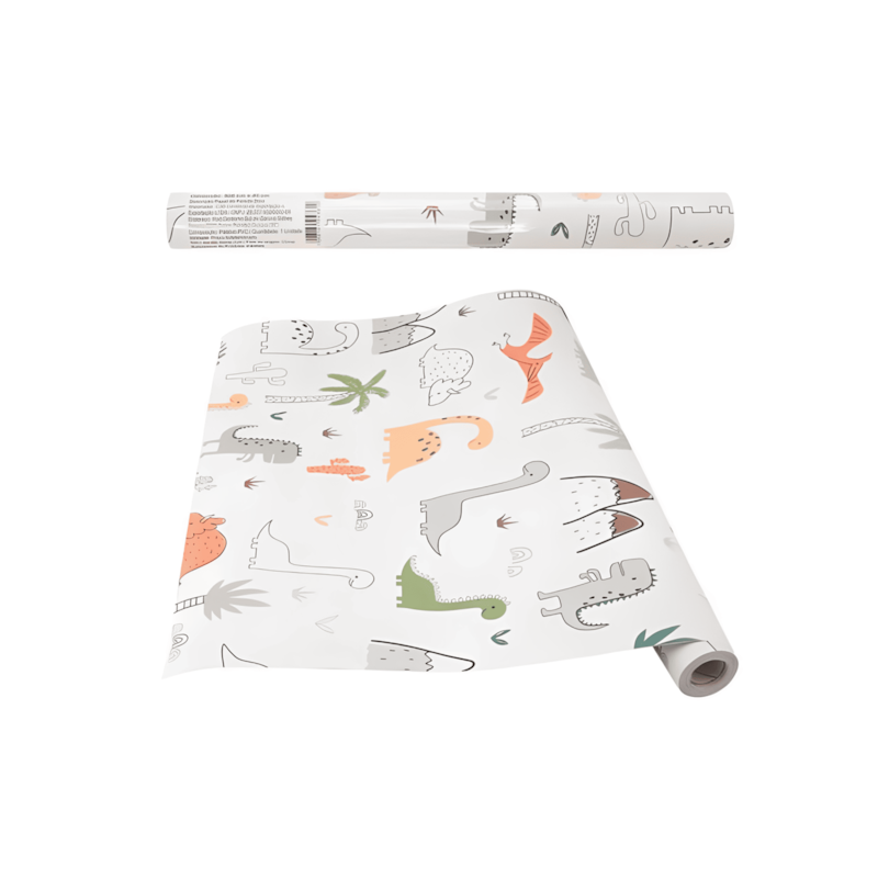 Papel de Parede Dinossauros PVC 500x45 Moment