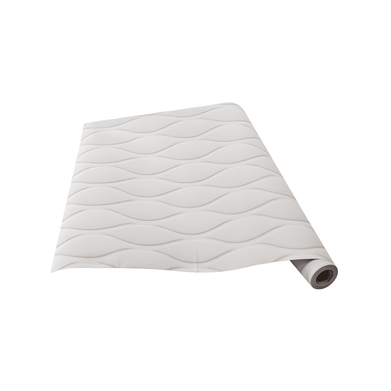 Papel de Parede Escamas Branco PVC 500x45cm Moment