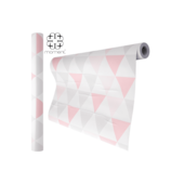 Papel de Parede Triângulo Rosa PVC 500x45 Moment