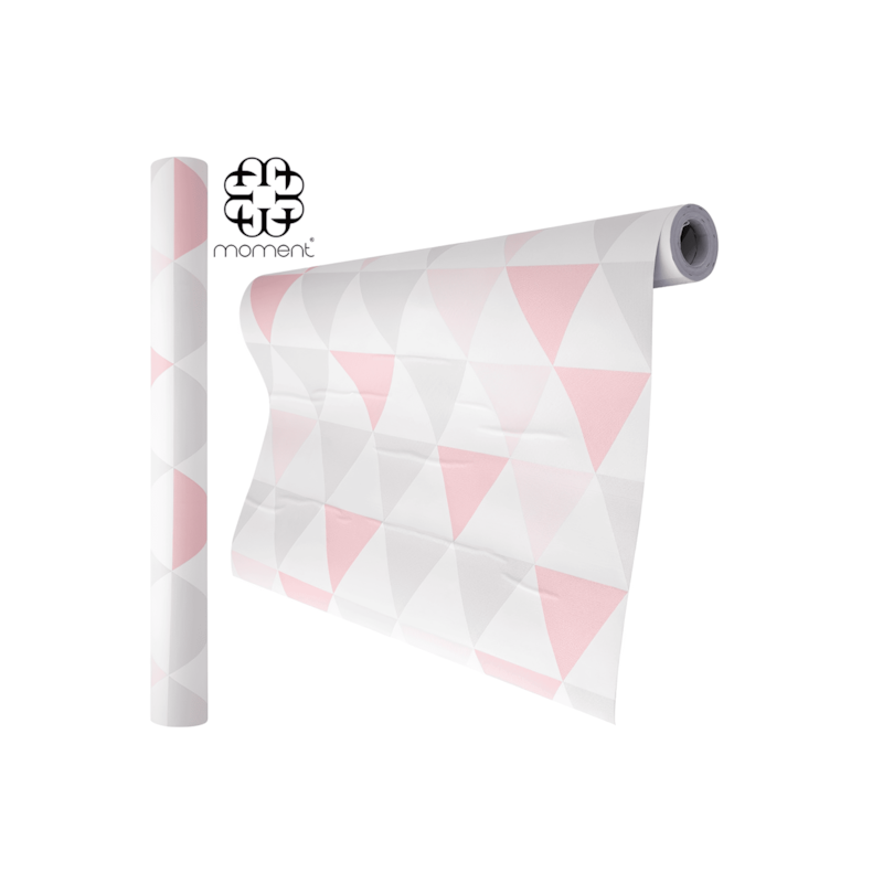 Papel de Parede Triângulo Rosa PVC 500x45 Moment