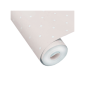 Papel de Parede Vinílico 10mX53cm Rosa com Bolinhas Conthey
