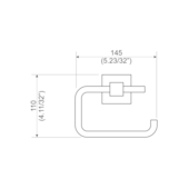 Papeleira Quadra Preto Fosco Perflex