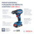 Parafusadeira/Furadeira Impacto 18V GSB185LI-2BX com 23 Acessórios Bosch