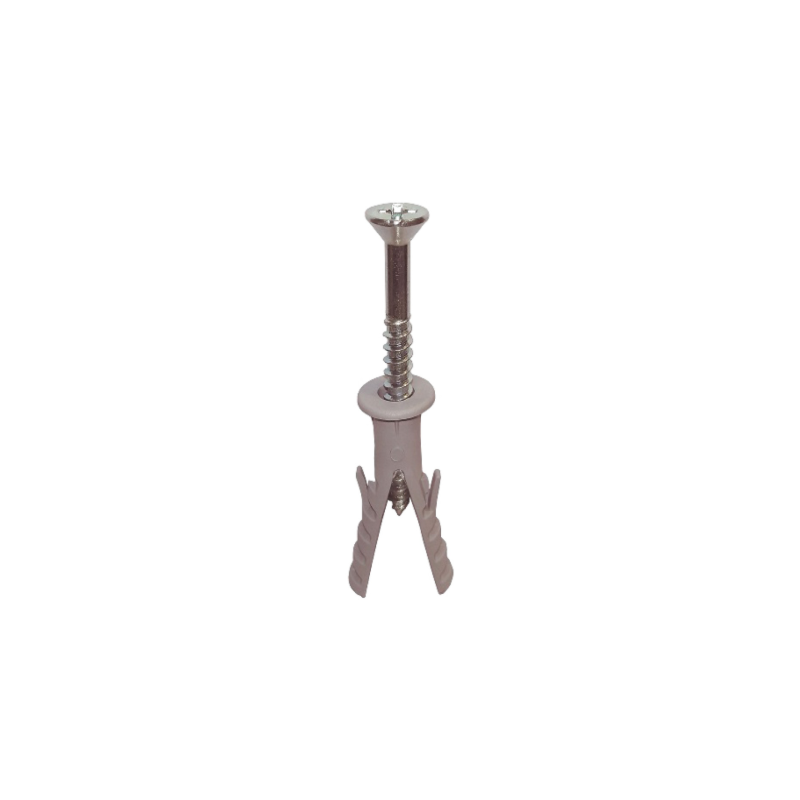 Parafuso Madeira Cabeça Chata Phillips 4,8x40mm com Bucha e Anel 8mm Fixtil