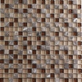 Pastilha 1.5x1.5 Cristal Stone Bege Escuro Mix Vetromani - 01 Peça Pastilha 1.5x1.5 Cristal Stone Bege Escuro Mix Vetromani - 01 Peça