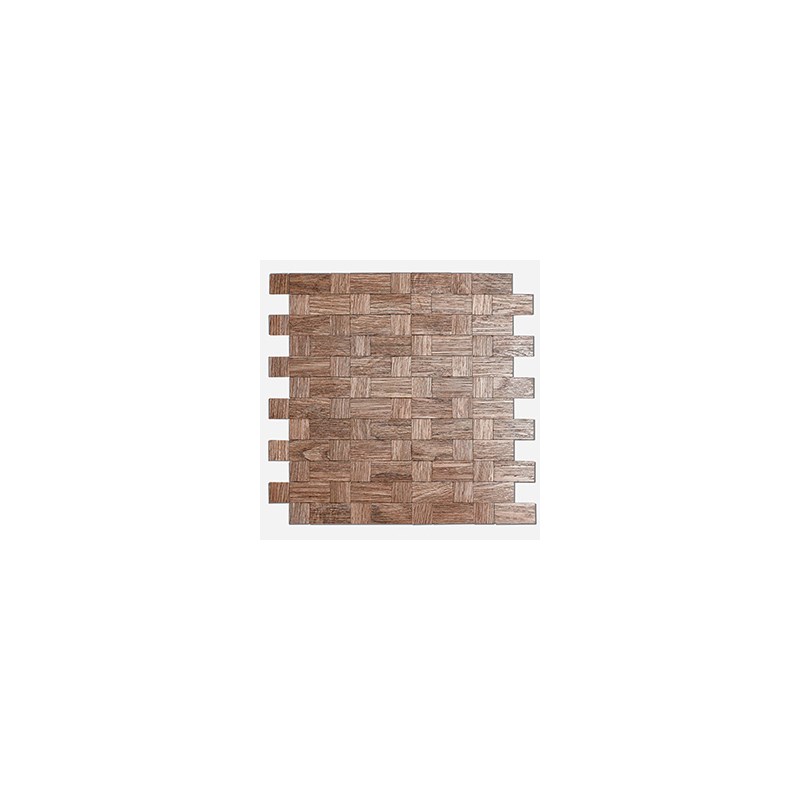 Pastilha Mosaico Smart Wood Valência Castanho Vetromani - 01 Peça