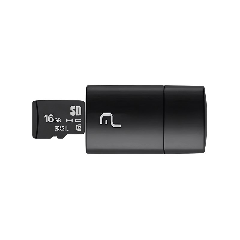 Pen Drive Leitor USB + Cartão Memoria 16GB Mc162 Multilaser