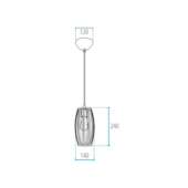 Pendente Dolium Preto Fosco 1XE27 Bivolt Avant