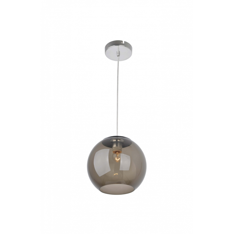 Pendente Globe Acrílico 25cm E27 Fume Bronzeart