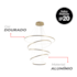 Pendente LED 5 Aros 140W 3000K/6500K Dourado Avant