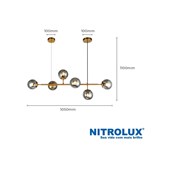 Pendente Molecular LM-005 6xE27 Nitrolux