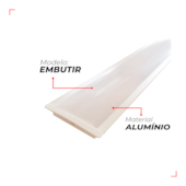 Perfil para Fita LED Risque Embutir Plane 2 Metros 6510 Branco Avant