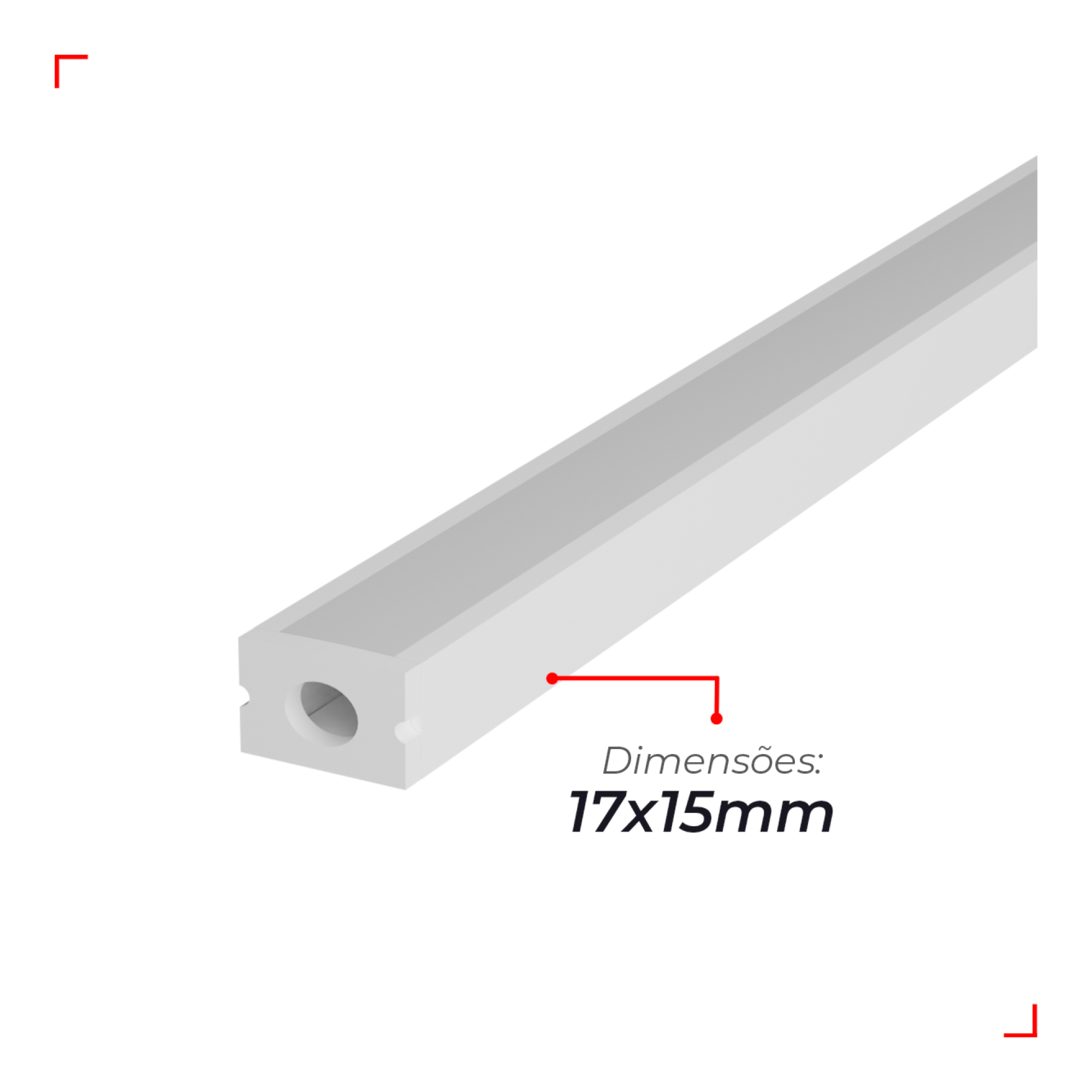 Perfil para Fita LED Risque Sobrepor Slat 2 Metros 1715 Branco Avant ...