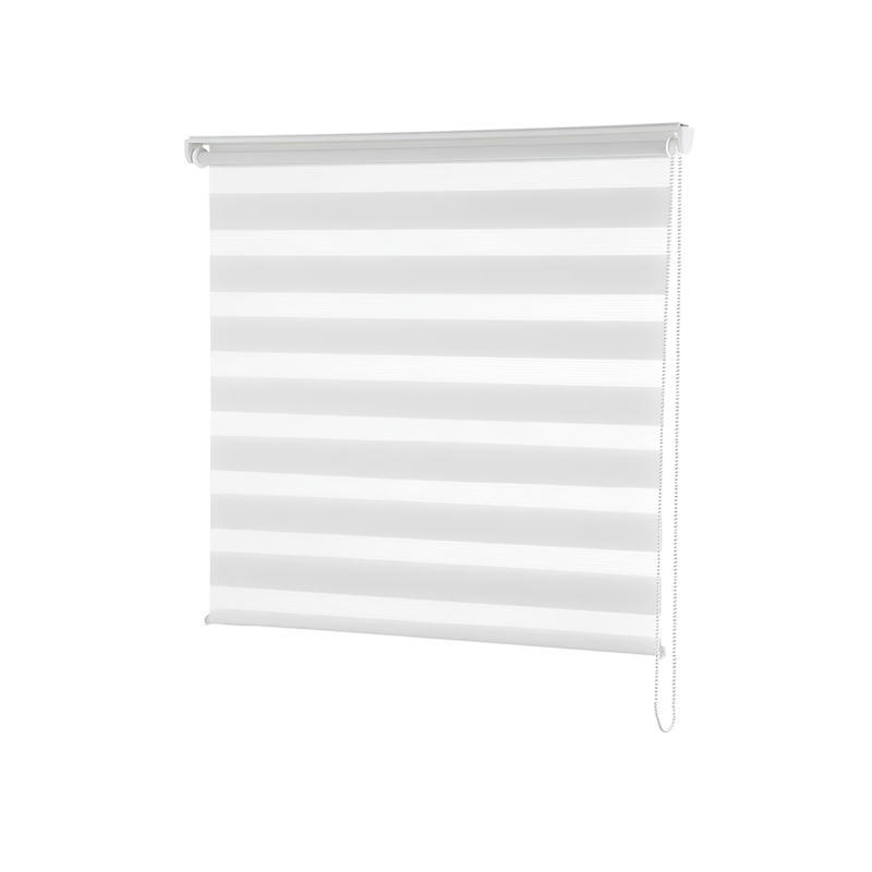 Persiana Zebra Rolo Dupla 120x160cm Branca Conthey 