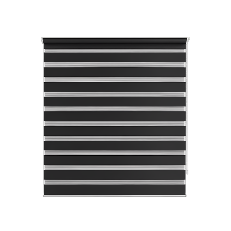 Persiana Zebra Rolo Dupla 120x160cm Preta Conthey
