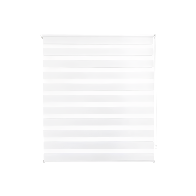 Persiana Zebra Rolo Dupla 140x160cm Branca Conthey