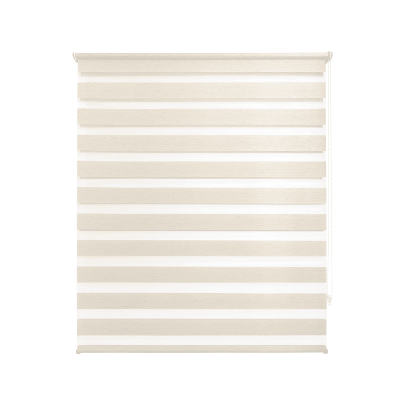 Persiana Zebra Rolo Dupla 160X160cm Bege Linho Evolux