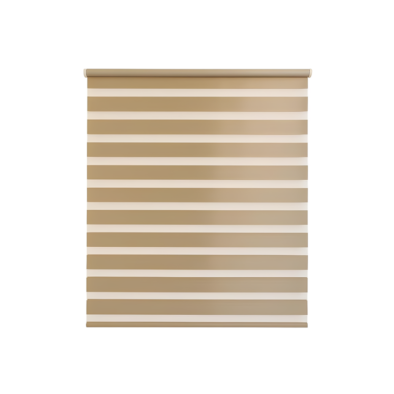 Persiana Zebra Rolo Dupla 160x160cm Caramelo Conthey