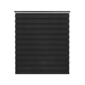 Persiana Zebra Rolo Dupla 160x160cm Preta Conthey