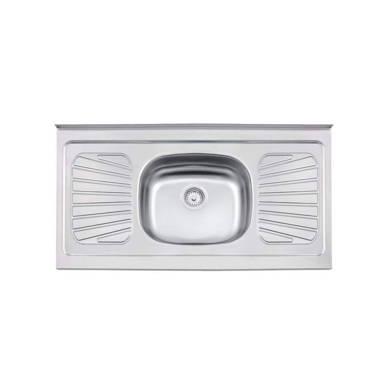 Pia de Apoio New Raggi em Aço Inox 105x52cm Com Válvula Tramontina