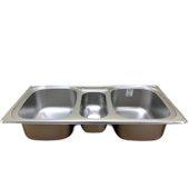 Pia Tripla Inox 102x49x20cm 81488 Casa Ok