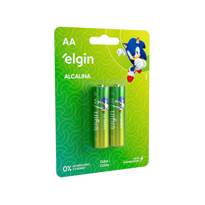 Pilha Alcalina AA 2 Unidades Elgin