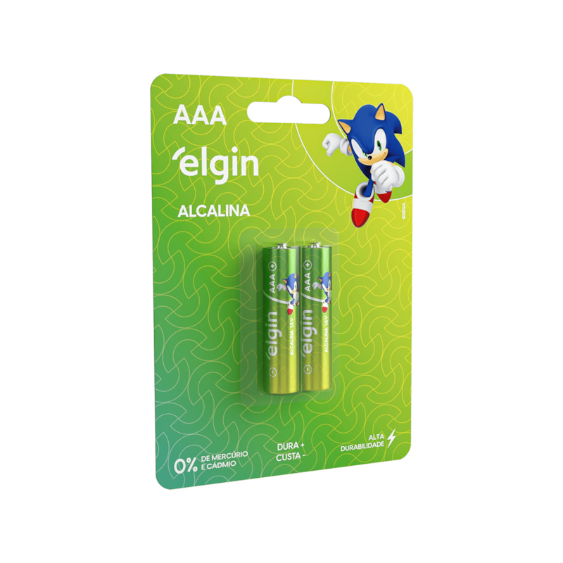 Pilha Alcalina AAA 2 Unidades Elgin