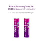 Pilha Recarregável AA 2 Unidades Elgin