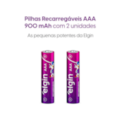 Pilha Recarregável AAA 2 Unidades Elgin