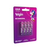 Pilha Recarregável AAA 4 Unidades Elgin