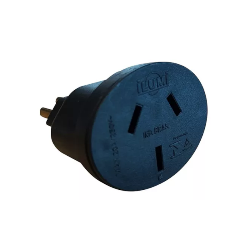 Pino Chato 3P 20A 1217 Preto Ilumi
