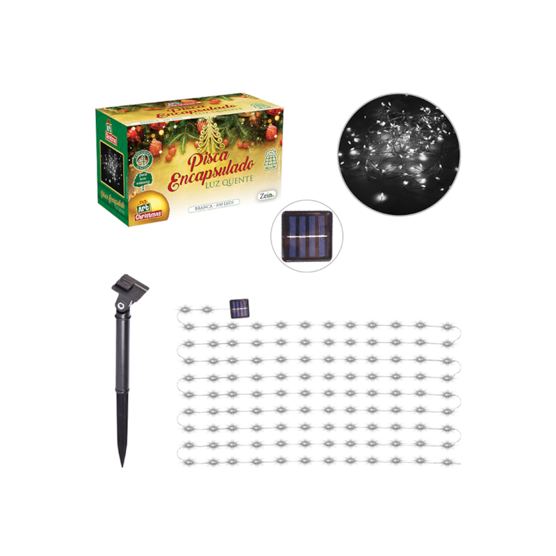 Pisca Encapsulado Branco 100 Leds 10 Metros Zein