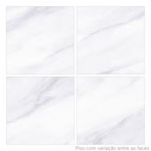 Piso 52,5x52,5cm Tipo A Goianinha Cinza Esmaltado Brilhante Elizabeth - 3,31m²