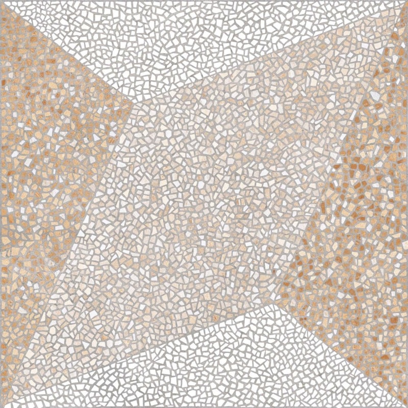 Piso 60x60 Tipo A Geometric Mosaico Beige Ref Hd6124 Embramaco