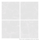 Piso 83x83cm Tipo A Flores Polido Retificado Arielle - 2,75m²