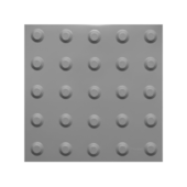 Piso Tátil 25x25cm Alerta Cinza Kapazi