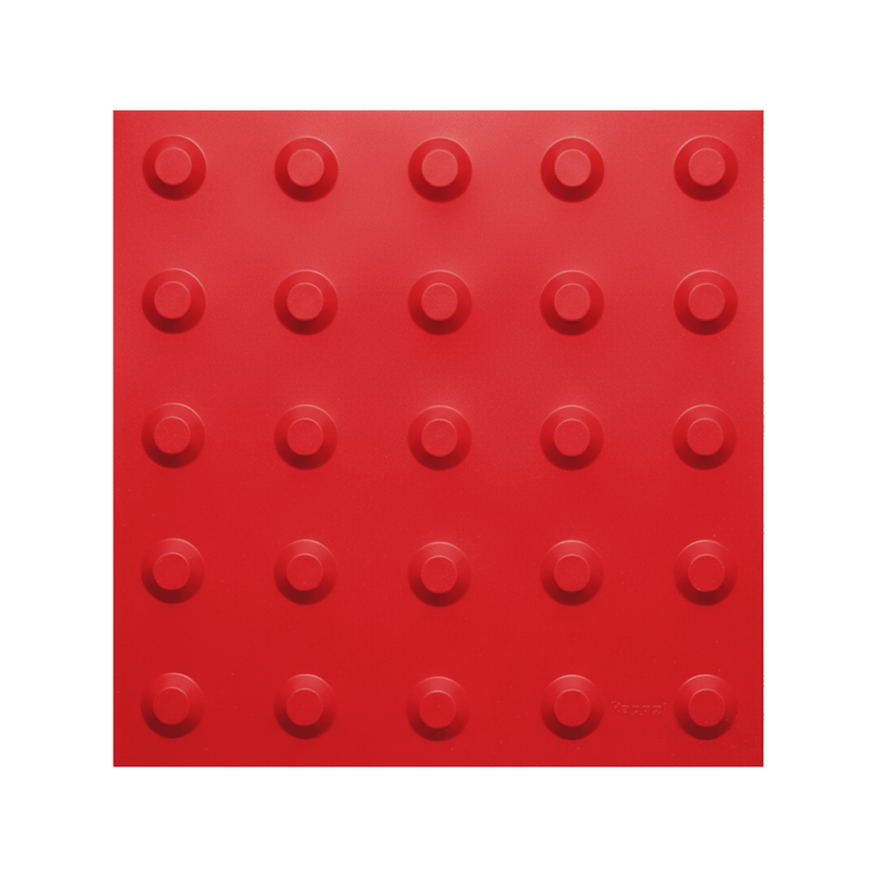 Piso Tátil 25x25cm Alerta Vermelho Kapazi